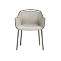 Modern Woven Dining Chair with Sleek Metal Frame